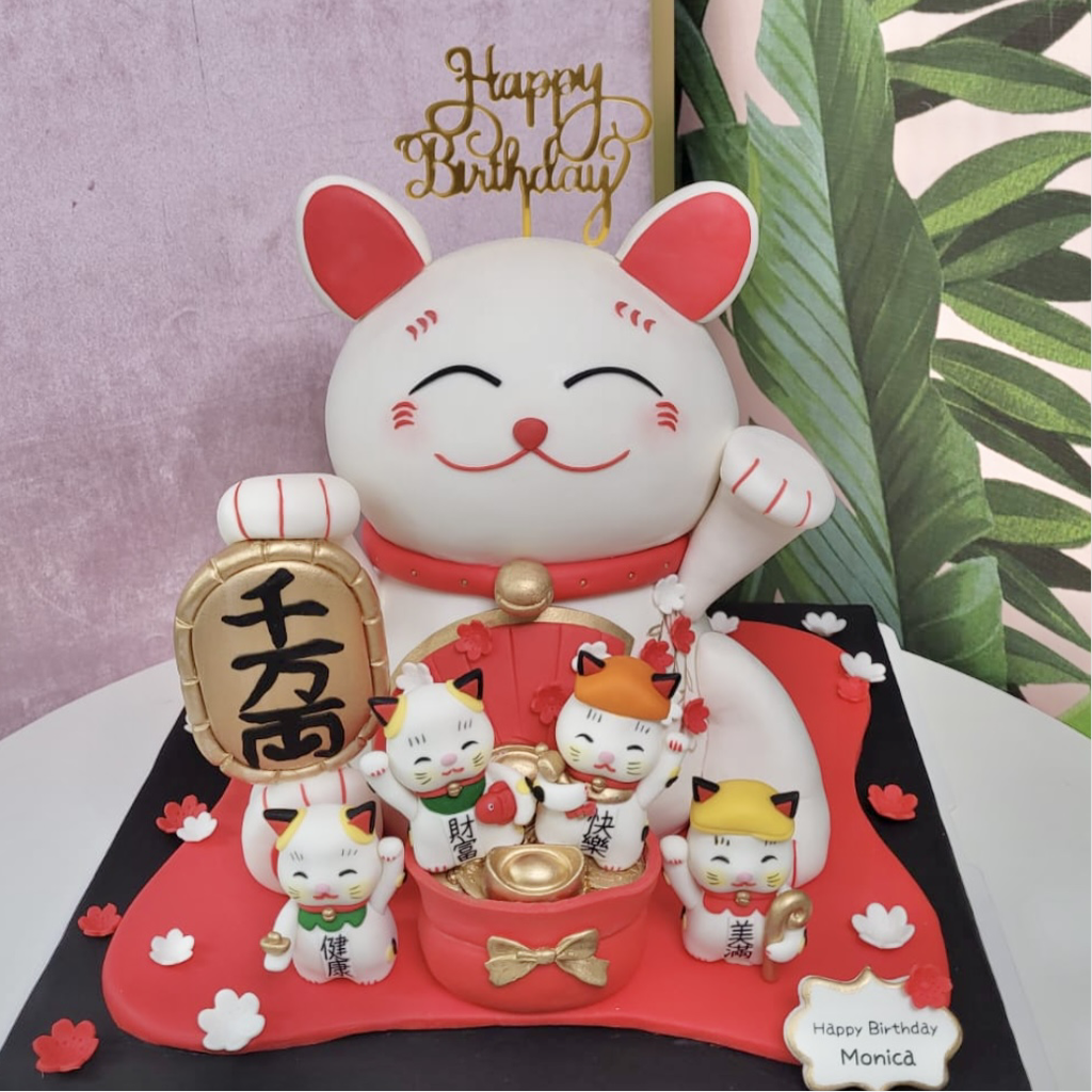 招財貓蛋糕 (8寸建議人以下)