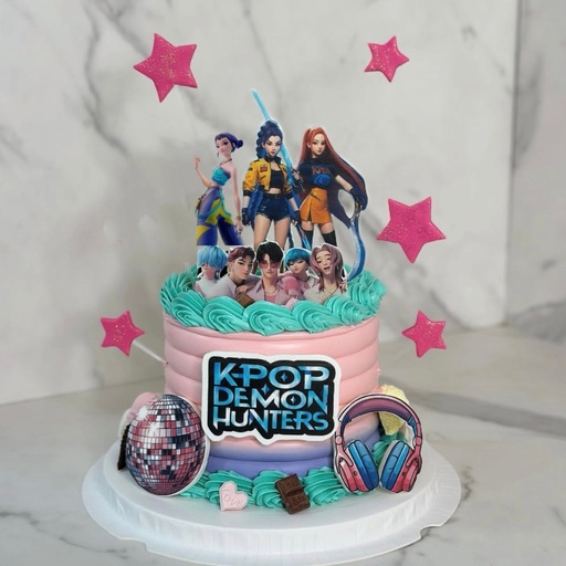 K-pop Demon Hunters 獵魔女團 (卡通 / 忌廉蛋糕 / 6”)