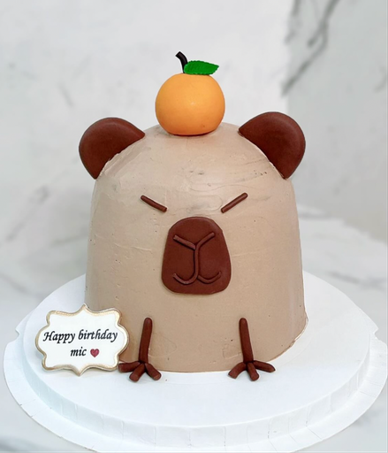 立體水豚蛋糕 (6”直徑 建議12人以下)