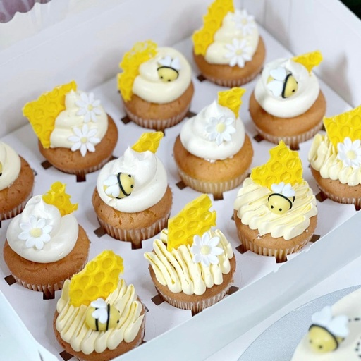 蜜蜂杯子蛋糕 (12個 / +榛子朱古力夾心)